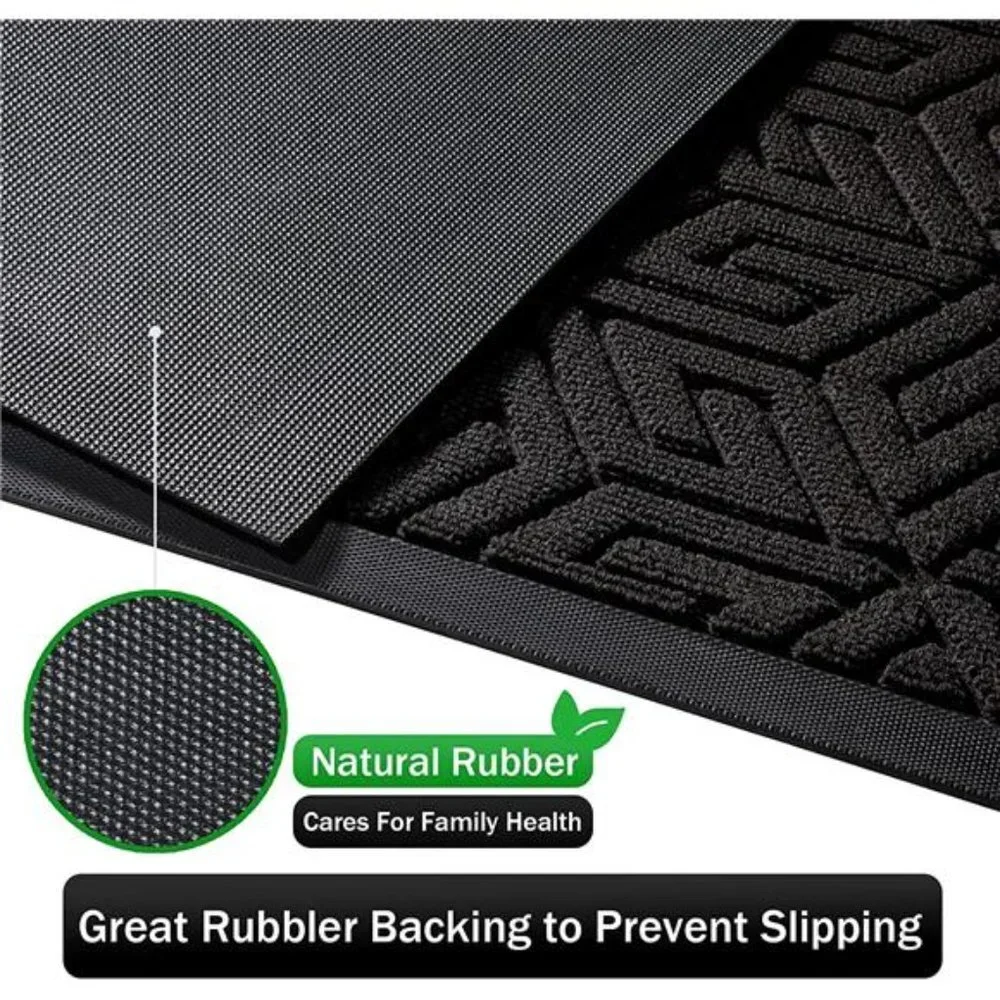 Durable Front Entrance Door Mat, Heavy Duty Outdoor Indoor Mat 17x29.5 